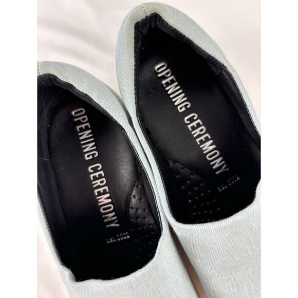 Opening Ceremony Cici Denim Slip On Sneakers Blue 8.5 39 - Picture 7 of 11